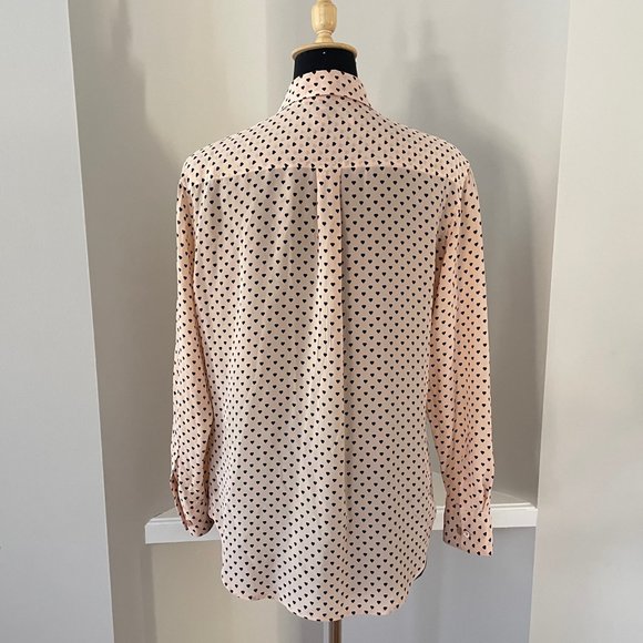 Equipment Silk Heart Print Blouse - Picture 3 of 13